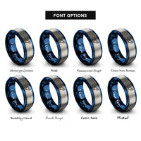 font options for inside engraving on blue & gray rocket rings