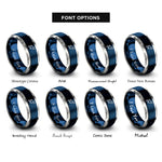 font options for inside engraving on blue & grey rocket rings
