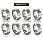 font options for inside engraving on grey rocket plume rings