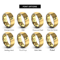 font options for inside engraving on gold & grey rocking chair rings