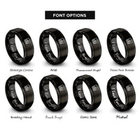 font options for inside engraving on black rocks glass ice rings