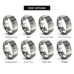 font options for inside engraving on gray rocks glass ice rings