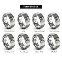 font options for inside engraving on gray rocks glass ice rings