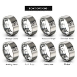 font options for inside engraving on gray rocks glass ice rings