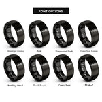 font options for inside engraving on black rod of asclepius rings