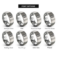 font options for inside engraving on grey rod of asclepius rings