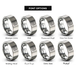 font options for inside engraving on gray roll uramaki rings