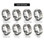 font options for inside engraving on gray rollator walker rings