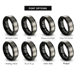 font options for inside engraving on black & grey roller derby rings
