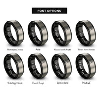 font options for inside engraving on black & grey roller derby rings