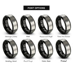 font options for inside engraving on black & gray roller derby rings