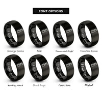font options for inside engraving on black roller derby rings