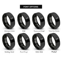 font options for inside engraving on black roller derby rings
