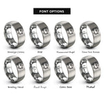 font options for inside engraving on gray rolling toolbox rings