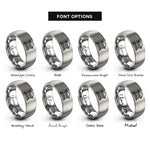 font options for inside engraving on gray rom rings