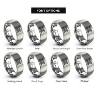 font options for inside engraving on gray rom rings