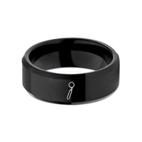 meaningful presents for pairs – black tungsten dental mirror wedding band