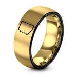Romantic Gifts for Her – black & gold tungsten arizona ring