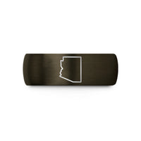 best presents for girlfriend – gunmetal & gold tungsten arizona wedding band