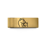 thoughtful presents for wife – gold tungsten lioness cub nuzzle wedding band