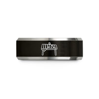 unique presents for women – black & silver tungsten marimba mallets wedding band