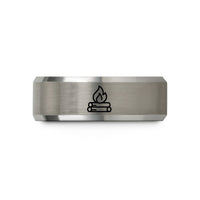 personalized jewelry for her – black & gray tungsten ember tinder bundle wedding band