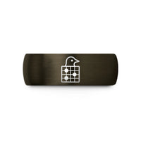 unique rings for women – gunmetal & black tungsten go wedding band