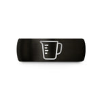 unique rings for women – black tungsten measuring cup wedding band