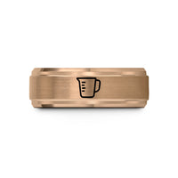 women’s tungsten rings plain – rose gold tungsten measuring cup wedding band
