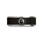 best romantic presents women – black & gray tungsten tachometer redline wedding band
