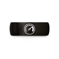 creative anniversary presents her – black tungsten tachometer redline wedding band