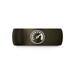 unique romantic present ideas – gunmetal & black tungsten tachometer redline wedding band