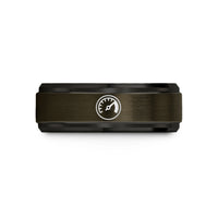 unique romantic present ideas – gunmetal & black tungsten tachometer redline wedding band