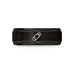 best rings for him – black tungsten basting pins wedding band