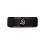 anniversary presents for him – black tungsten flutist wedding band