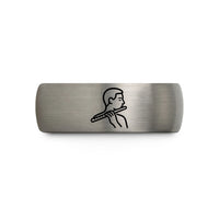 anniversary presents for him – gunmetal & gray tungsten flutist wedding band