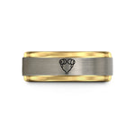 custom rings for men – black & gold & silver tungsten in ear earbuds wedding band