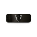 personalized presents for men – black & gold tungsten in ear earbuds wedding band