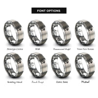 font options for inside engraving on silver roofer roofline hammer rings