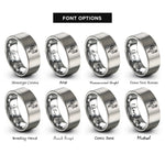 font options for inside engraving on gray rooster rings