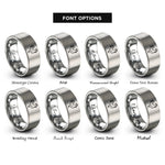 font options for inside engraving on gray rooster rings