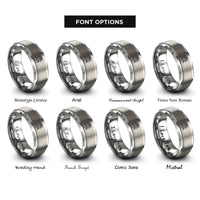 font options for inside engraving on grey rose art rings