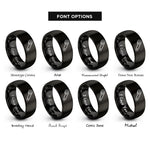 font options for inside engraving on black rotary cutter rings