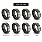 font options for inside engraving on black & grey rotary engine rotor rings