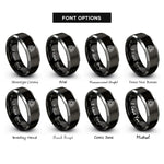 font options for inside engraving on black & grey rotary engine rotor rings