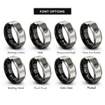 font options for inside engraving on black & gray rotary engine rotor rings