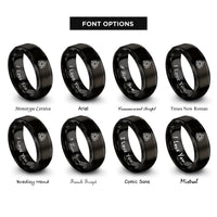 font options for inside engraving on black rotary engine rotor rings