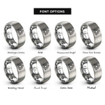 font options for inside engraving on gray rotary engine rotor rings
