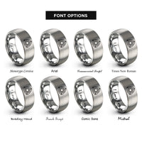 font options for inside engraving on gray rotary engine rotor rings