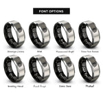 font options for inside engraving on black & grey rotary engine wankel rings